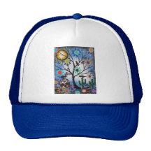 By Lori Everett_ Day Of The Dead,Mexican,Skull,DOD Mesh Hats