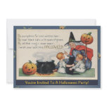 By Pumpkin Fat Vintage Halloween Poem Invitations