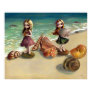 By the Seaside beach ocean fairy Art Print