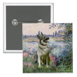 By the Seind - Norwiegian Elkhound Pinback Button