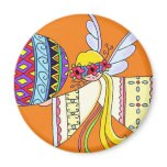 By the Wings of an Angel Ukrainian Folk Art Fridge Magnet