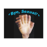 "Bye, Sexual!" (Or, Bi-sexual?) postcards