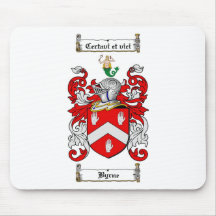 BYRNE FAMILY CREST -  BYRNE COAT OF ARMS MOUSE MAT
