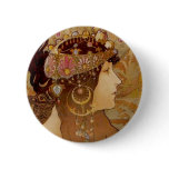 Byzantine Brunette, 1897 Button