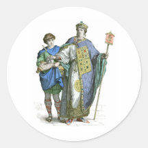 Byzantine Emperor Round Stickers