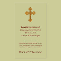 byzantinecross, Invitations and Announcements f... business cards