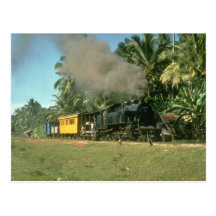 C3093 ambles through the palms with a mixed train post cards