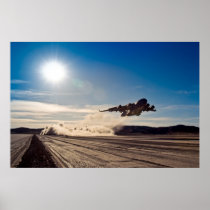C-17 taking off from dry lake bed print