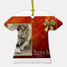 c-2011-grey-wolf-003 christmas tree ornament