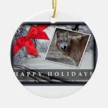 c-2011-grey-wolf-032 christmas tree ornament