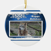 c-2011-grey-wolf-037 christmas tree ornament