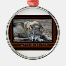 c-2011-grey-wolf-044 christmas tree ornaments