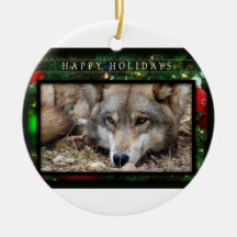 c-2011-grey-wolf-045 christmas ornaments
