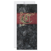 "C" bookmark with quote Personalized Rack Card
