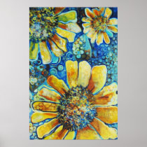 C.Curry, 3 Sunflowers, art  print