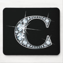 "C" Diamond Bling Mousepad