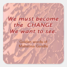 C H A N G E  -  E s s e n t i a l .... M K Gandhi Sticker