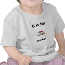 C is for cake t-shirts