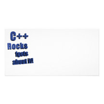 C++ Rocks FGet About It Personalized Photo Card
