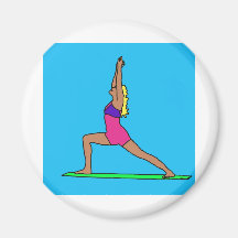 C Warrior Pose.jpg Refrigerator Magnet