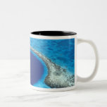 CA, Belise. Aerial view of Blue Hole (diameter Two-Tone Mug