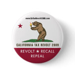 CA Tax Revolt 2009 Flag Button