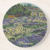 Cabanon dans la lavande drink coaster