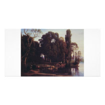 Cabat Nicolas Pastoral Scene Personalized Photo Card