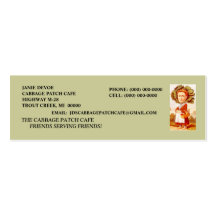 CABBAGE PATCH WOMAN CAFE RESTAURANT BUSINESS CARDS