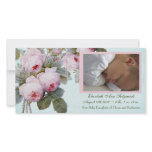 Cabbage Rose Birth Announcement - Baby Girl photo cards