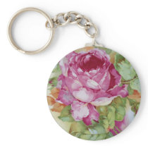 Cabbage Roses Key Chains