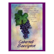 Cabernet Sauvignon Wine Postcard