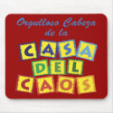 Cabeza de la Casa del Caos mousepads