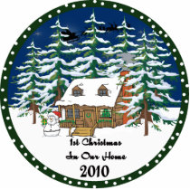 Cabin 1st Christmas In Our Home 10 Photo Sculpture