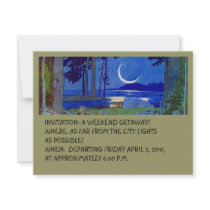 CABIN COTTAGE GETAWAY INVITATION EZ TO CUSTOMIZE!