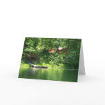 Cabin on lake cards