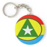 Cabinda, Angola flag Key Chain