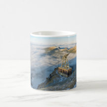 Cable car on the Mount Seceda in the Dolomites Coffee Mugs