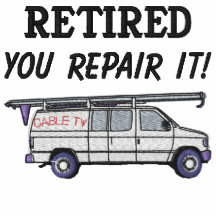 Cable TV Repairmen Embroidered Shirt
