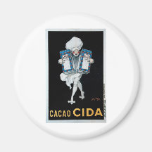 Cacao Cida Vintage Food Ad Art Fridge Magnets