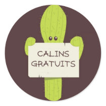 Cactus Calin Round Stickers