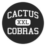 Cactus - Cobras - High School - Glendale Arizona Round Stickers