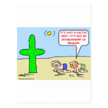 cactus establishment religion postcard