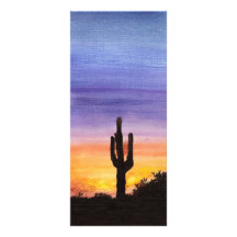 Cactus Sunset Rack Card Design