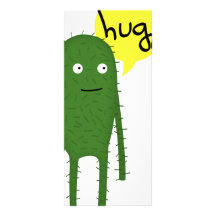 cactus wants some love personalized rack card