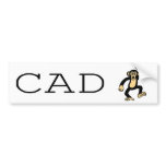 CAD Monkey 1 bumper stickers