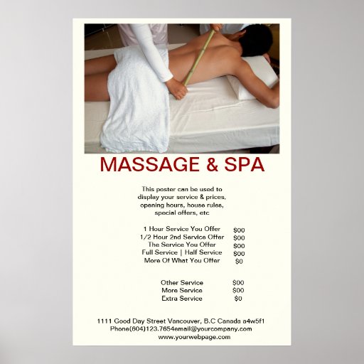 Cadaverine Spa Massage Beauty Salon Poster Zazzle