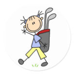 Caddy Carrying The Golf Bag Sticker