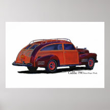 Cadillac 1941 Station Wagon / Woody Print