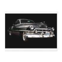 Cadillac coupe 1950 post card